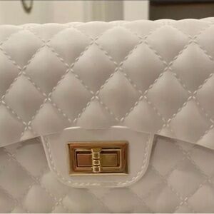 Elegant White Quilted Bag